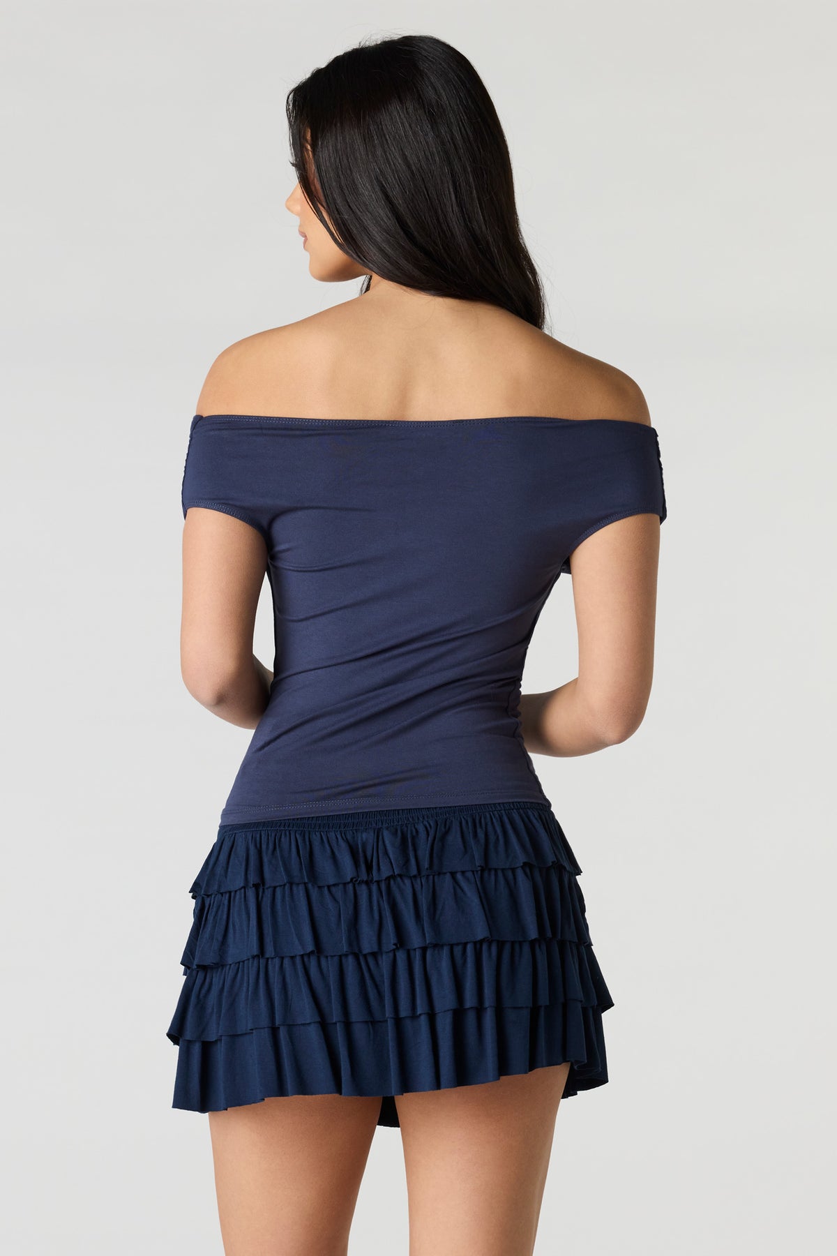 Alt View 2. Ruffle Tiered Mini Skort - Royal Blue