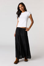 Jupe maxi froisée