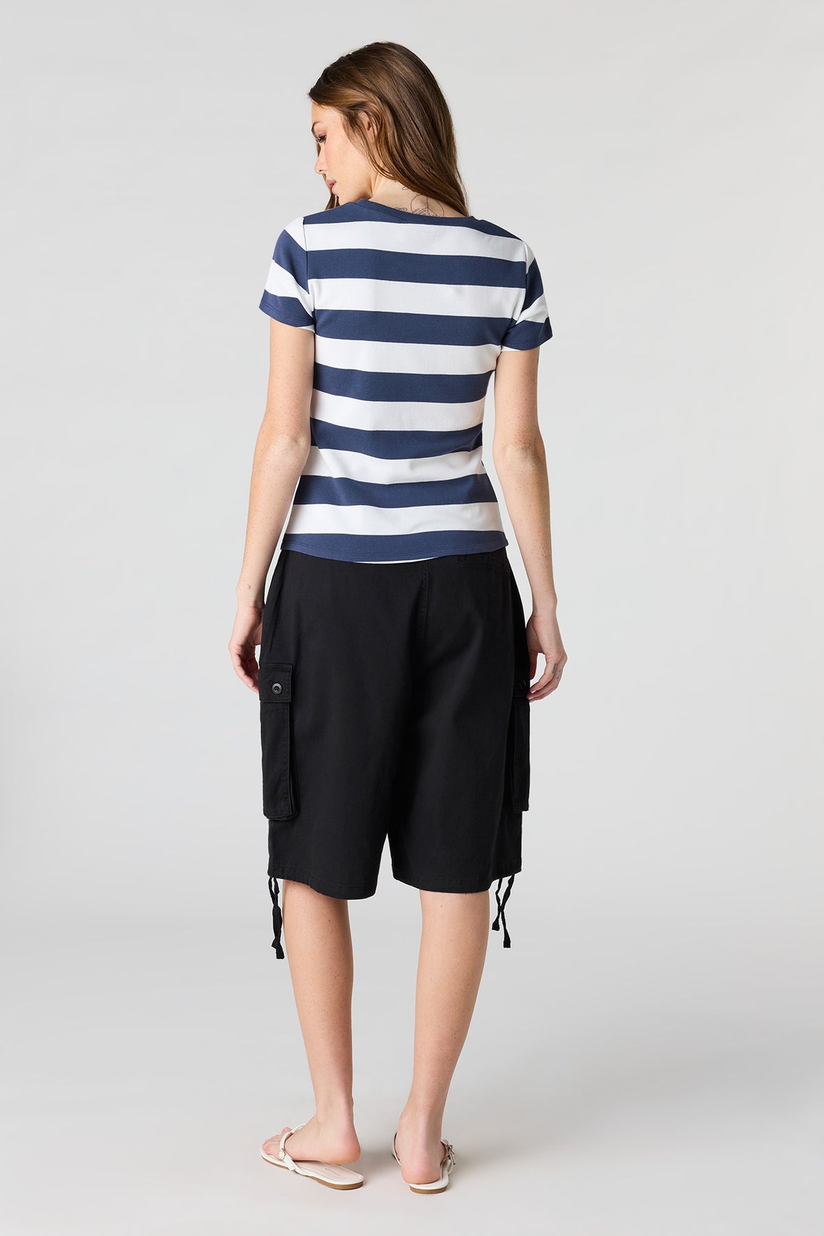 Alt View 3. Bermuda Cargo Short - Black