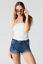 Short Miami en denim extensible foncé à taille haute