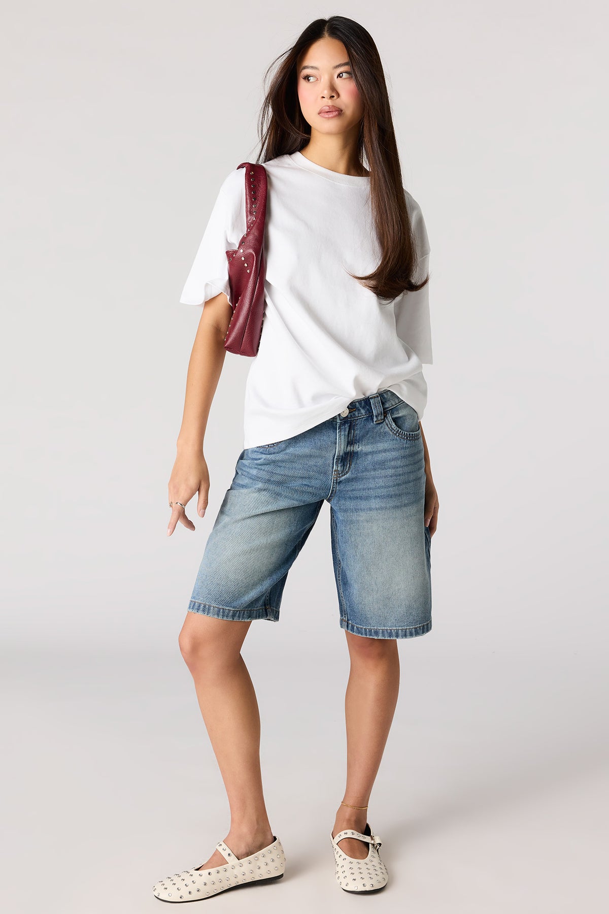 Jort baggy foncé à taille basse