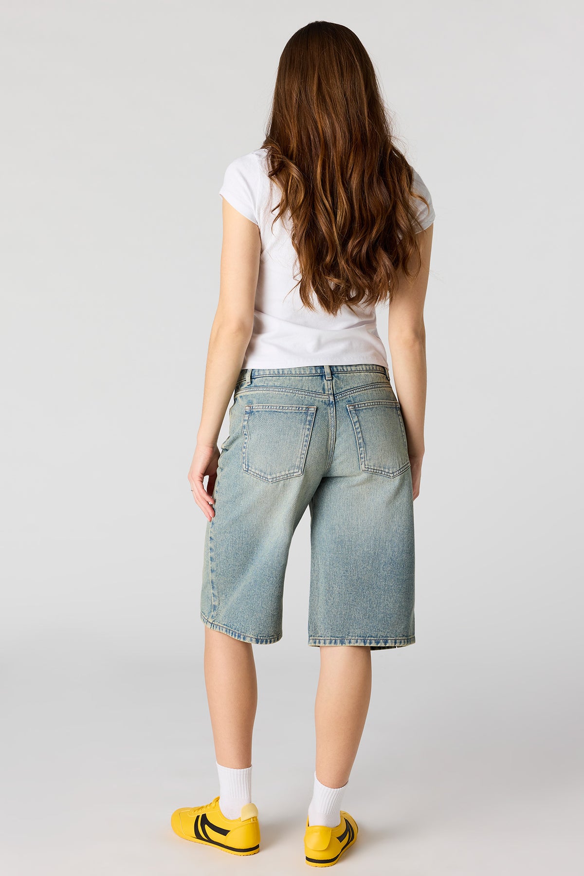 Alt View 3. Low Rise Vintage Medium Jort 13" - Pacific Blue