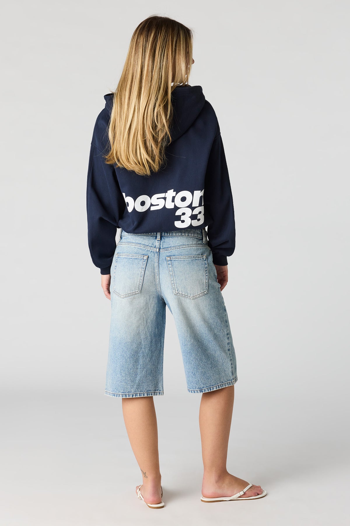 Alt View 3. Low Rise Medium Jort 13" - Medium Blue