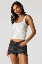 Chelsea Ripped High Rise Vintage Denim Short