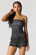 Short Chelsea en denim déchiré délavé noir à taille haute