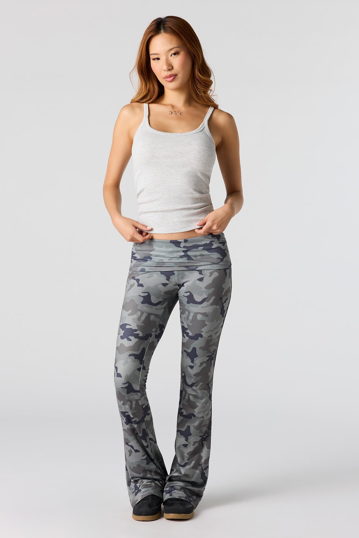 Foldover Flare Legging - Camouflage