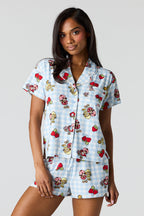 Strawberry Shortcake Button-Up Top & Short Pajama Set