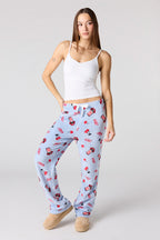 Pantalon de pyjama en peluche à imprimé Cherry Coke