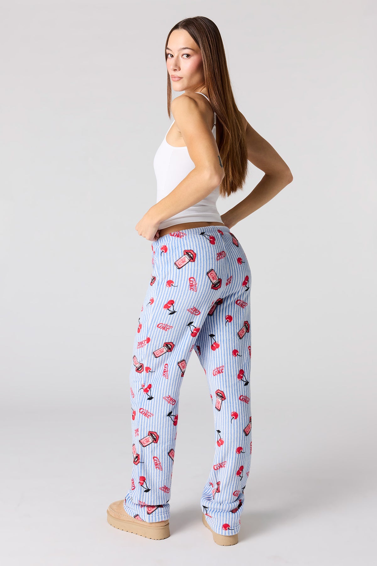 Vue alternative 3. Pantalon de pyjama en peluche à imprimé Cherry Coke