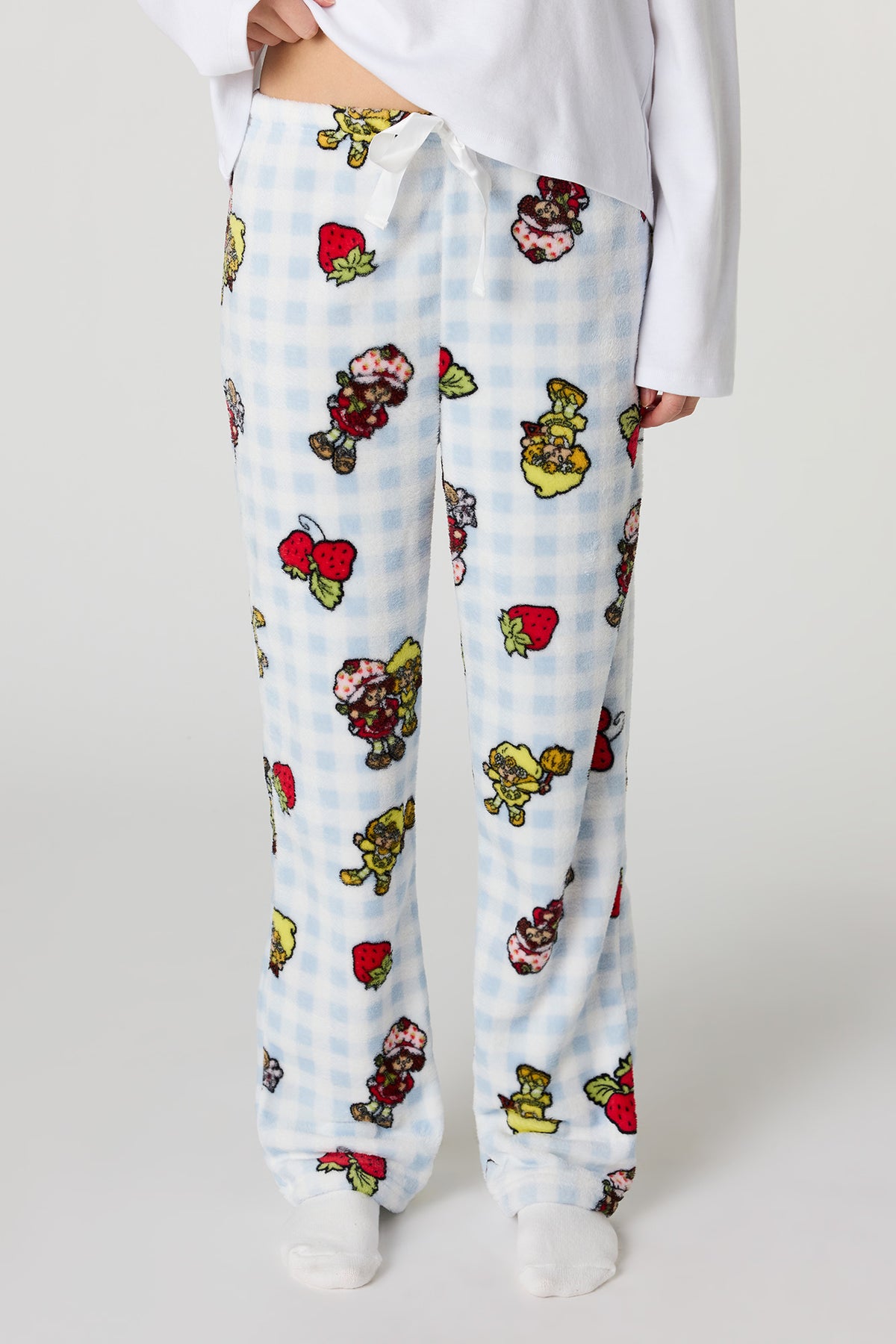 Vue alternative 2. Pantalon de pyjama en peluche à imprimé Strawberry Shortcake