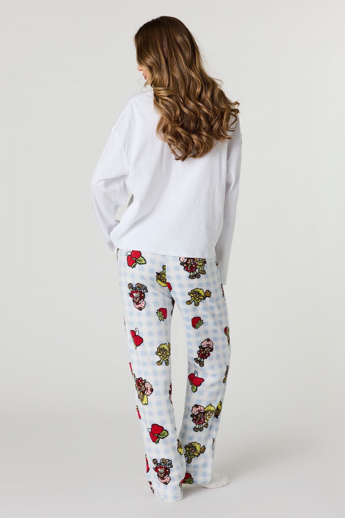 Vue alternative 3. Pantalon de pyjama en peluche à imprimé Strawberry Shortcake
