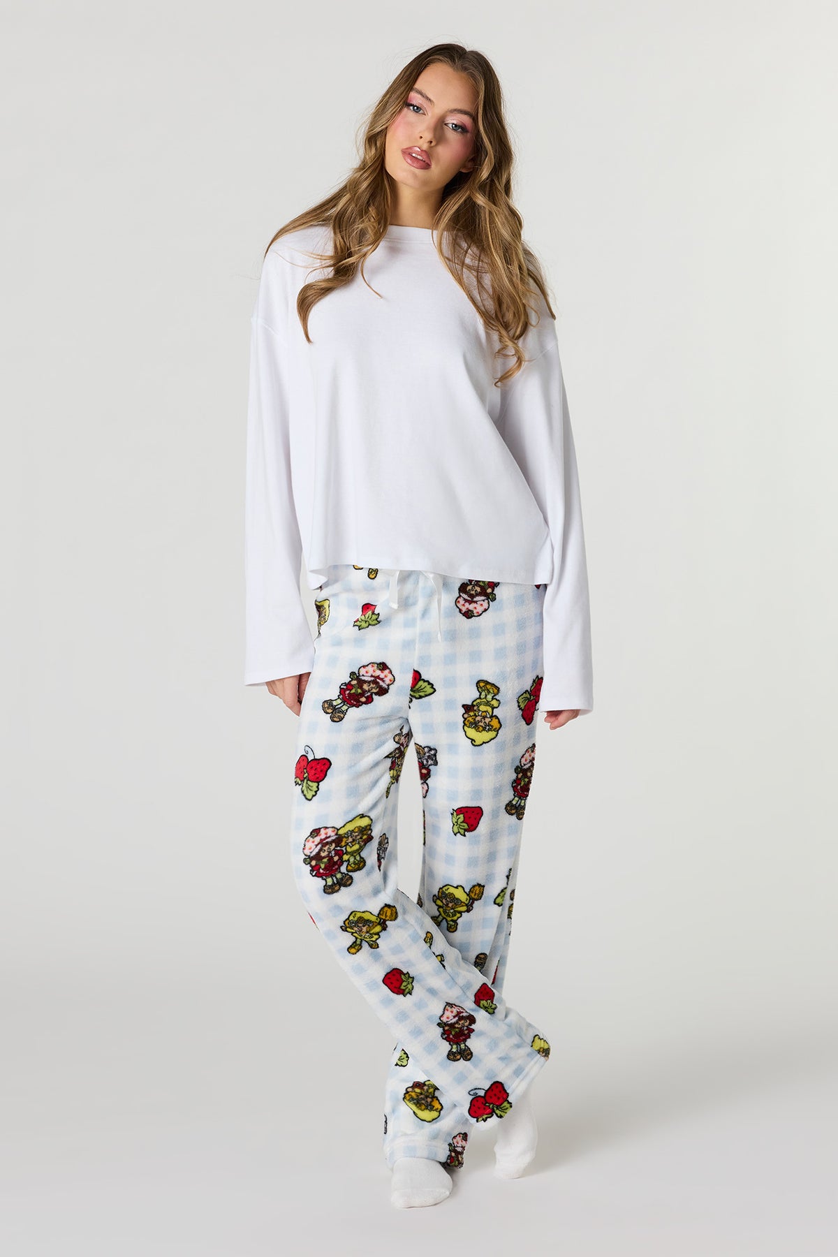 Pantalon de pyjama en peluche à imprimé Strawberry Shortcake