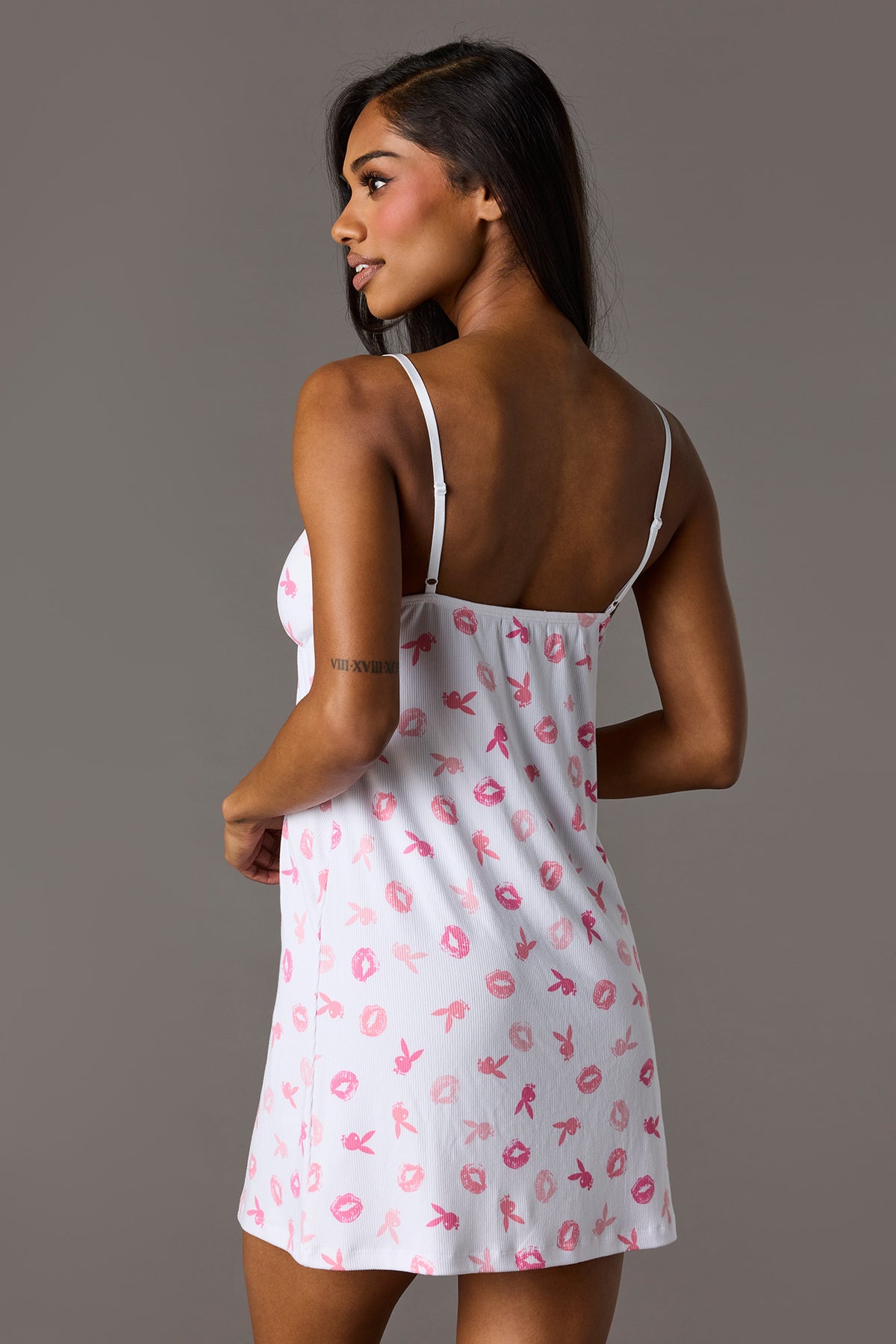 Playboy Ribbed Lace Trim Pajama Dress – Urban Planet