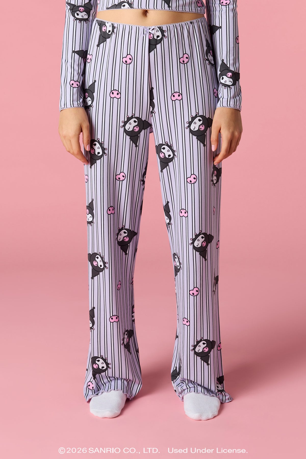 Alt View 3. Kuromi™ Long Sleeve Top & Pant Pajama Set - Purple