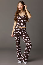Playboy Lace Trim T-Shirt & Pant Pajama Set