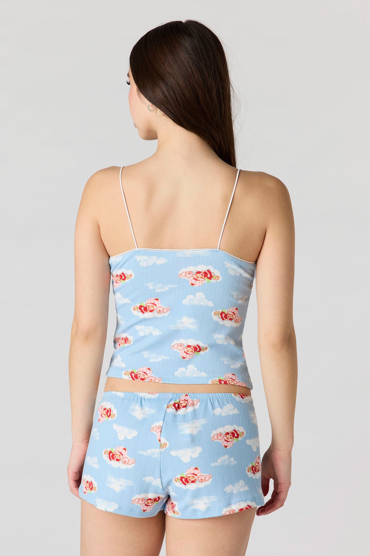 Alt View 2. Strawberry Shortcake Pointelle Tank & Short Pajama Set - Light Blue
