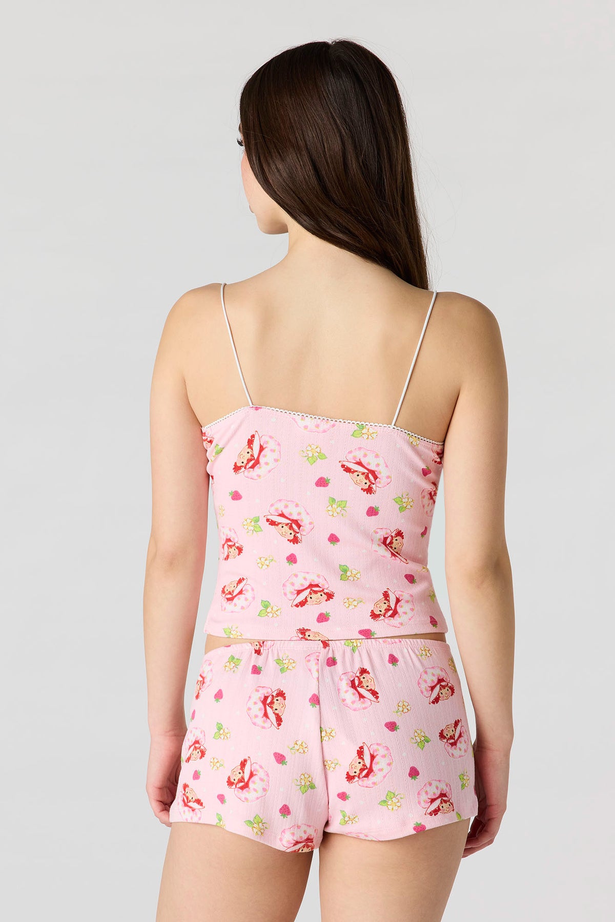 Alt View 2. Strawberry Shortcake Pointelle Tank & Short Pajama Set - Pink