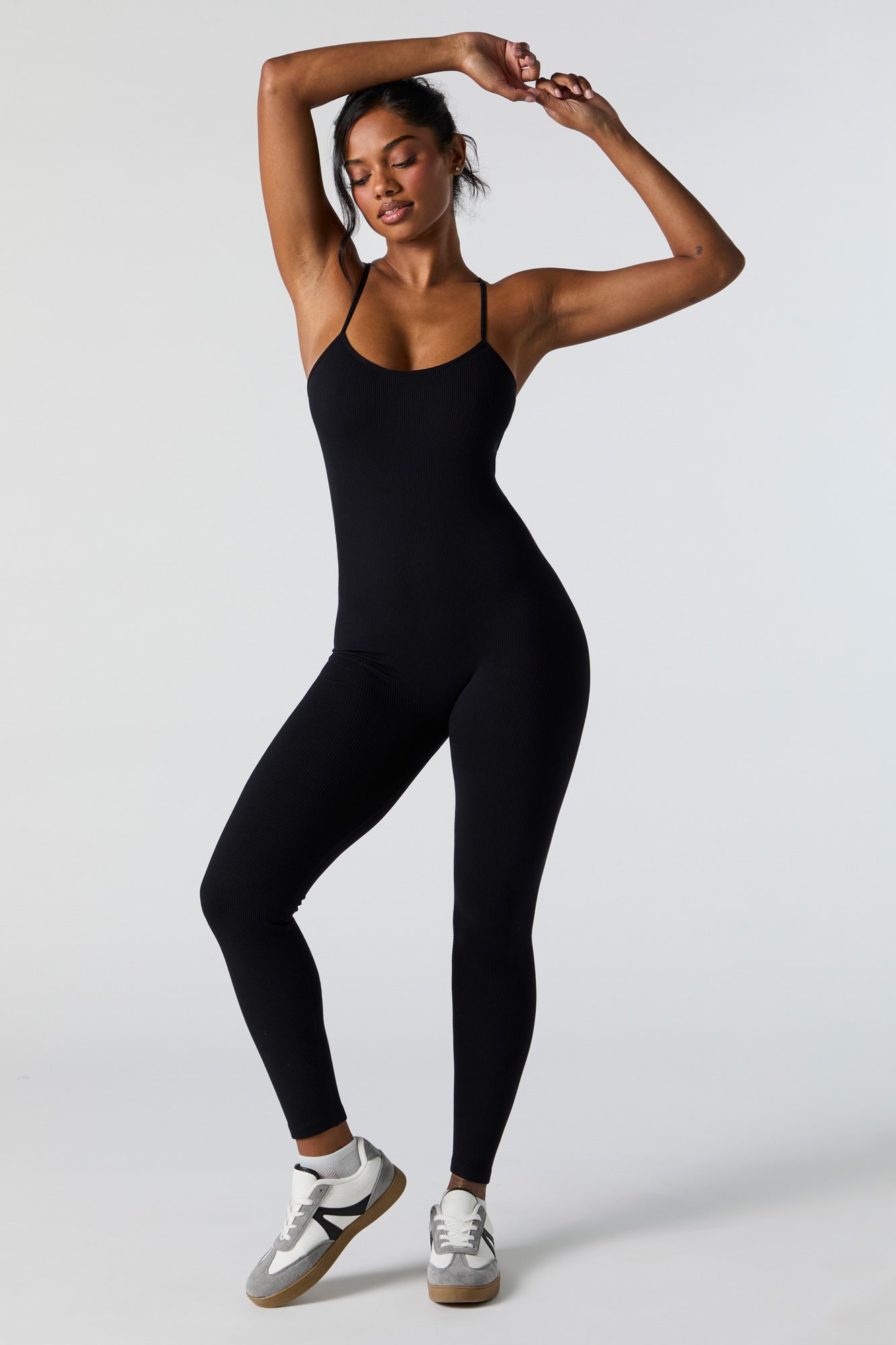 Seamless Ribbed Cami Jumpsuit