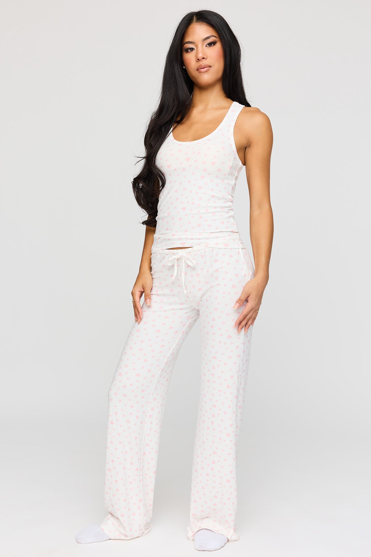 Tank & Pant Pajama Set - White