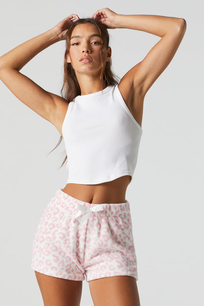 Plush on sale pajama shorts