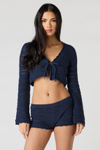 Short court crocheté