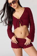 Short court crocheté