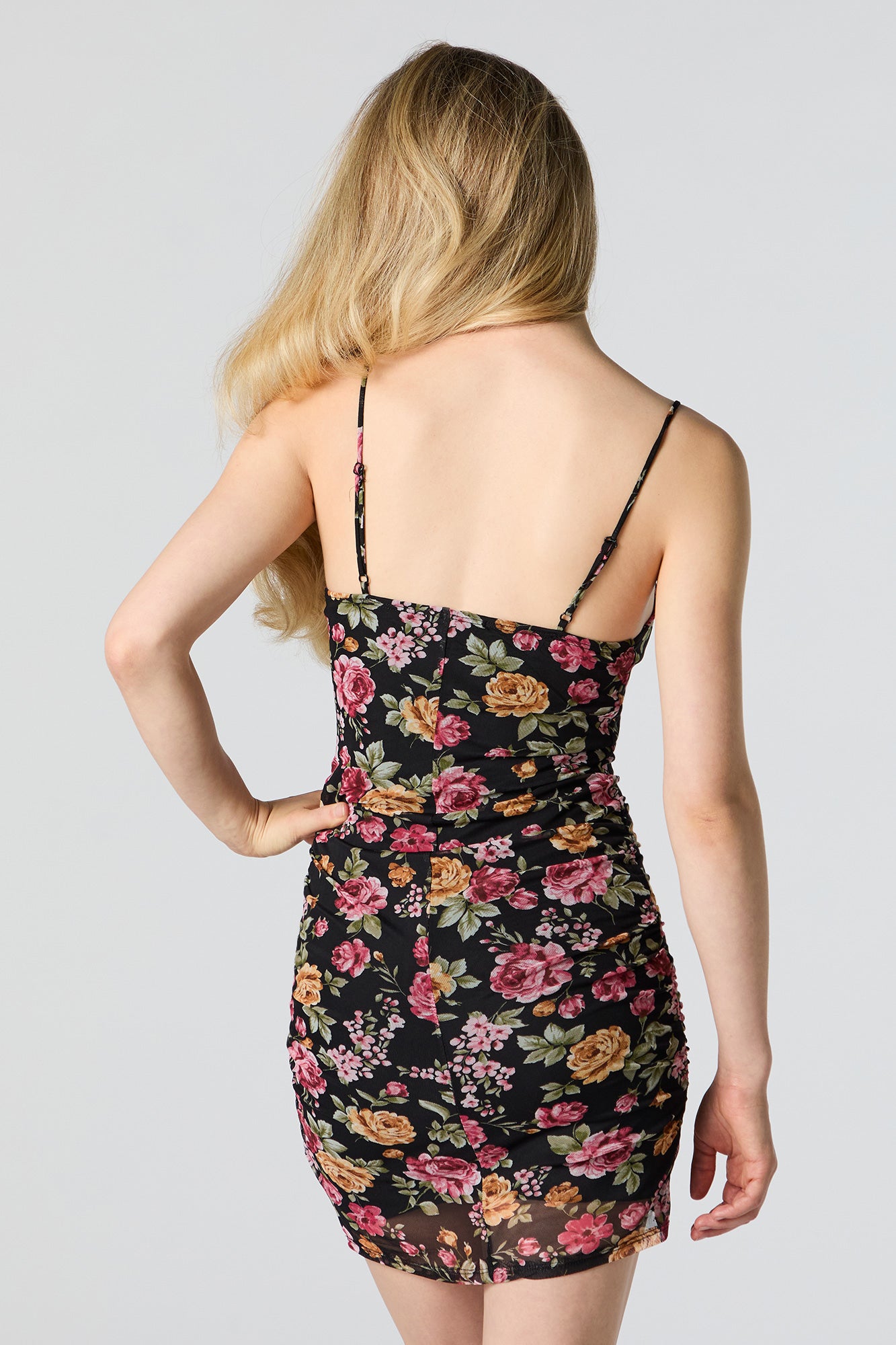 Floral Print Bodycon Mini Dress