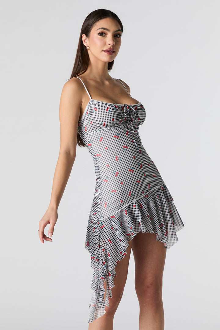 Asymmetrical Milkmaid Mini Dress
