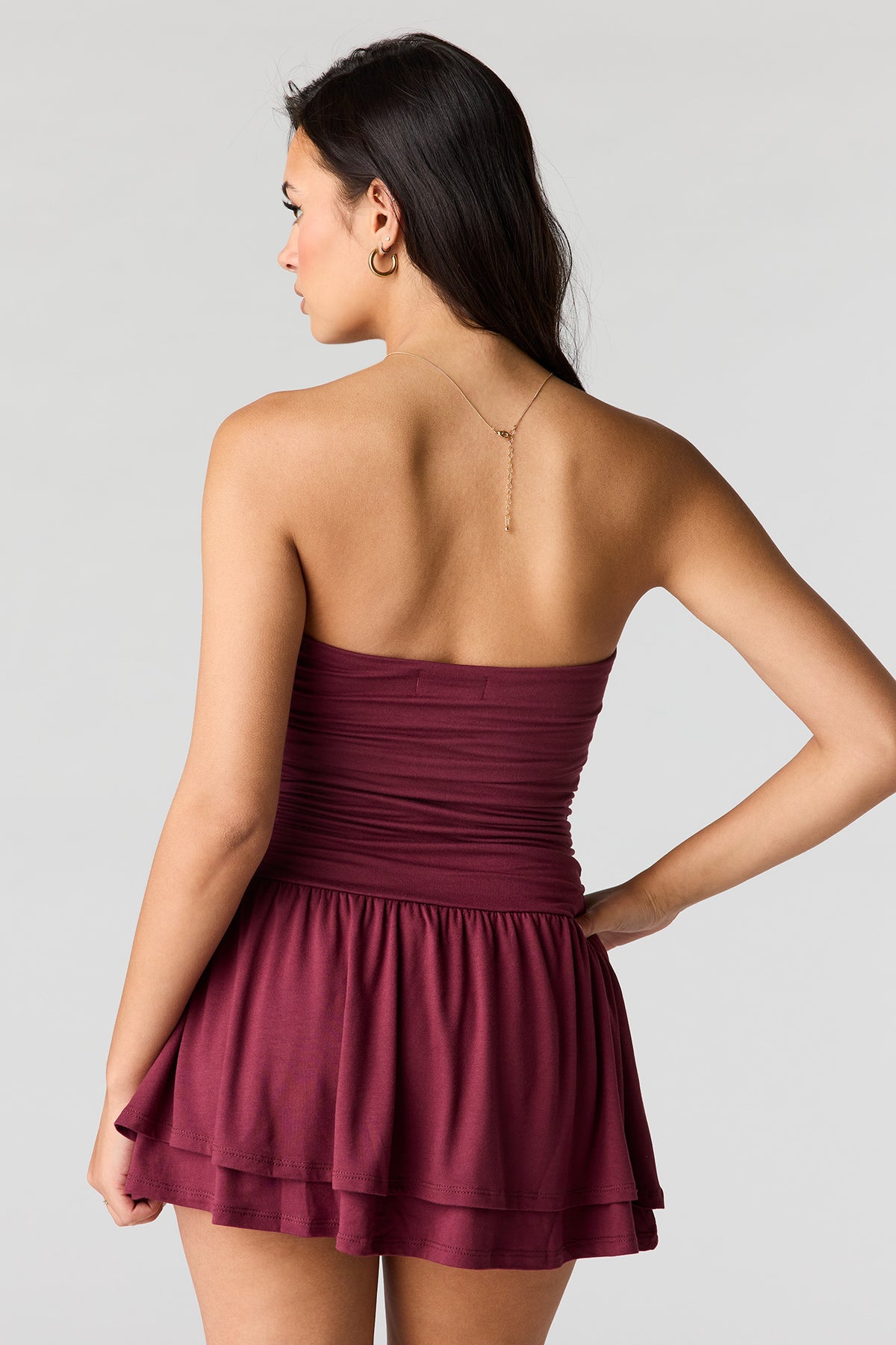 Vue alternative 2. Robe combi-short tubulaire volantée