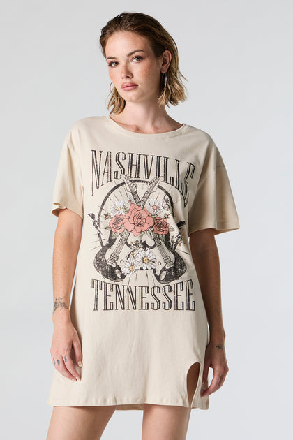 Robe t-shirt à imprimé Nashville Tennessee