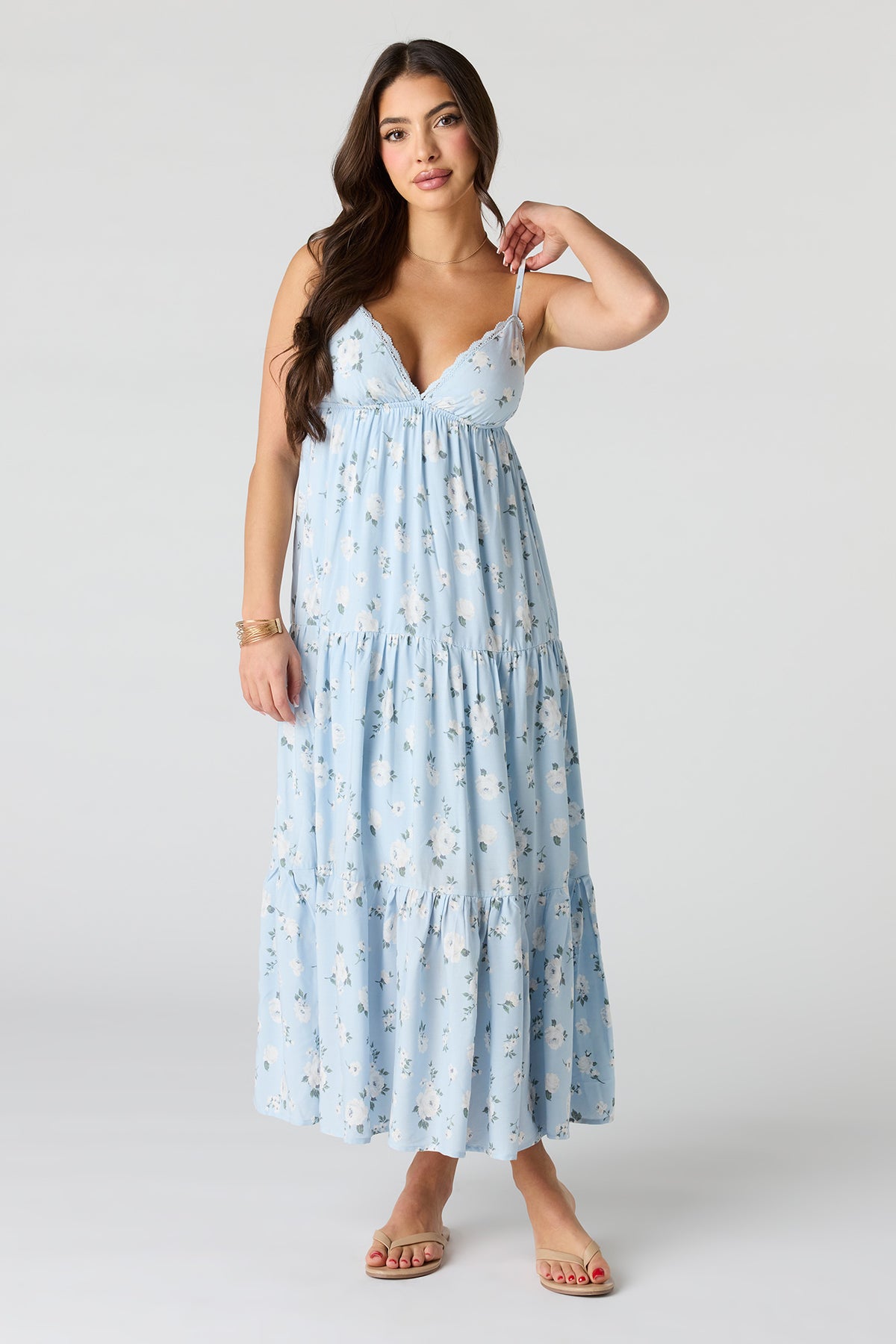 Floral Babydoll Maxi Dress  Urban Planet