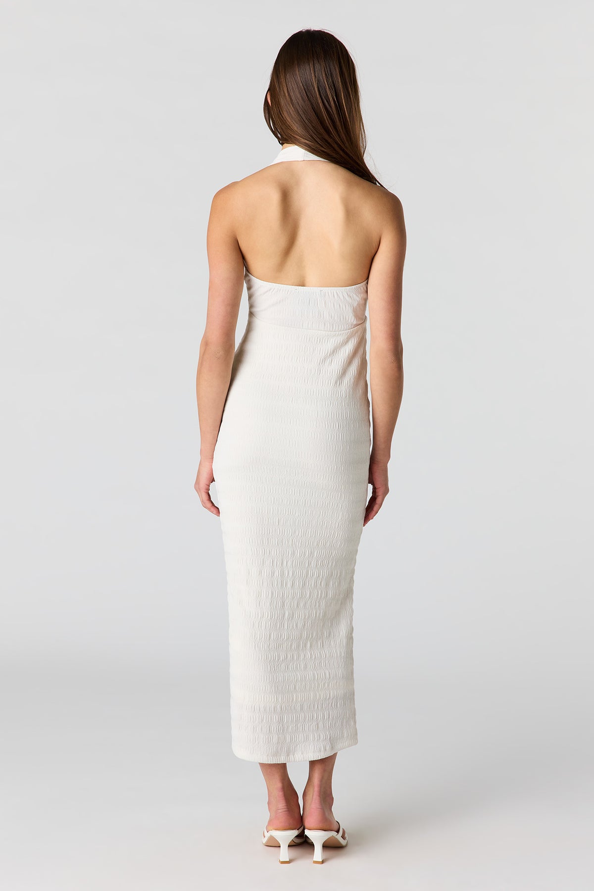 Vue alternative 3. Robe midi bain-de-soleil en tricot texturé