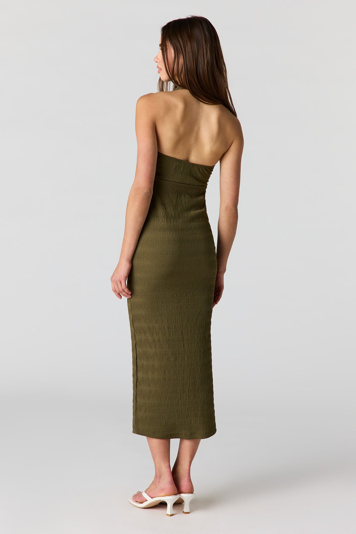 Vue alternative 3. Robe midi bain-de-soleil en tricot texturé