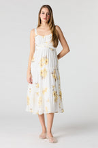 Robe midi volantée avec attache