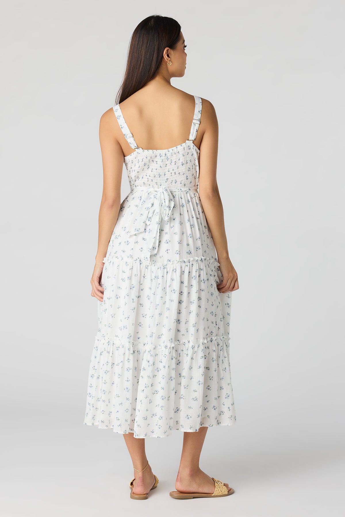 Vue alternative 3. Robe midi volantée avec attache à la taille