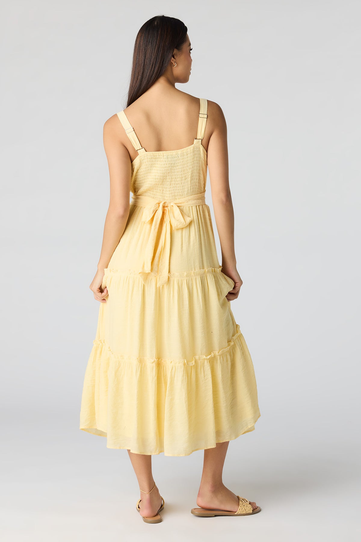 Vue alternative 3. Robe midi volantée avec attache à la taille