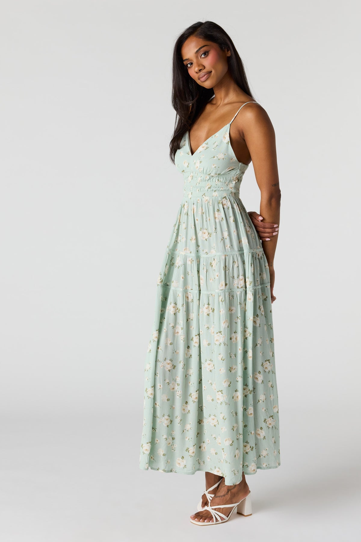 Alt View 2. Babydoll Cami Maxi Dress - Sage