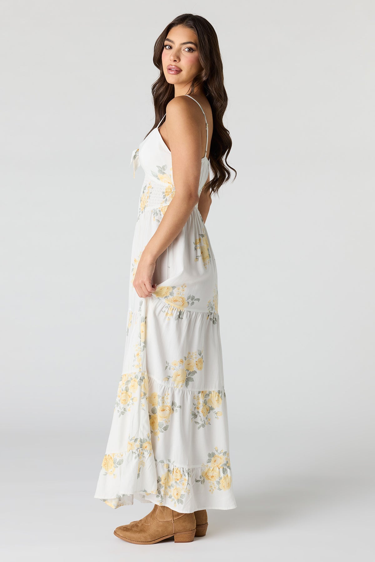Vue alternative 2. Robe maxi volantée avec boucles