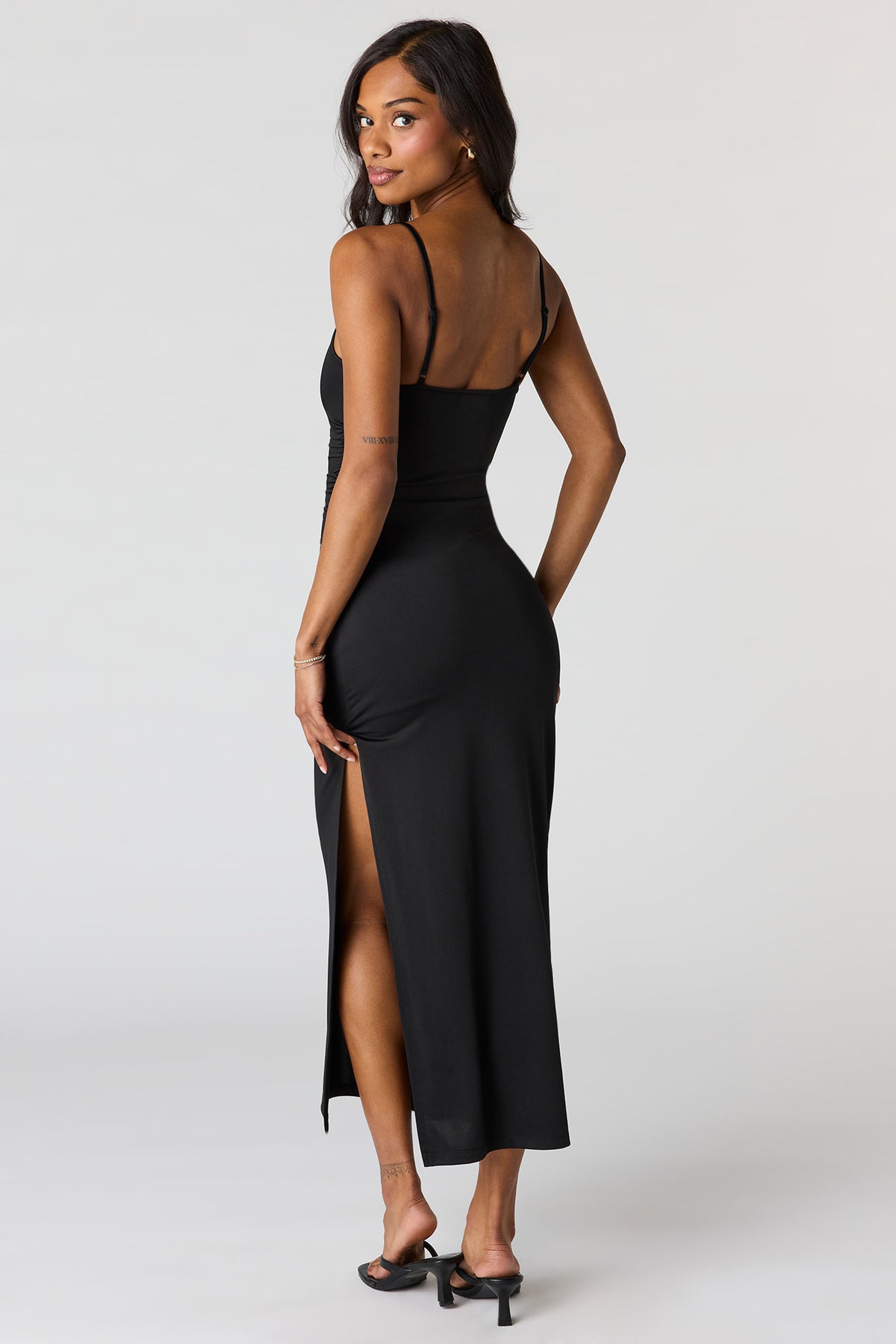 Ruched Bodycon Midi Dress – Urban Planet Ruched Bodycon Midi Dress – Urban Planet
