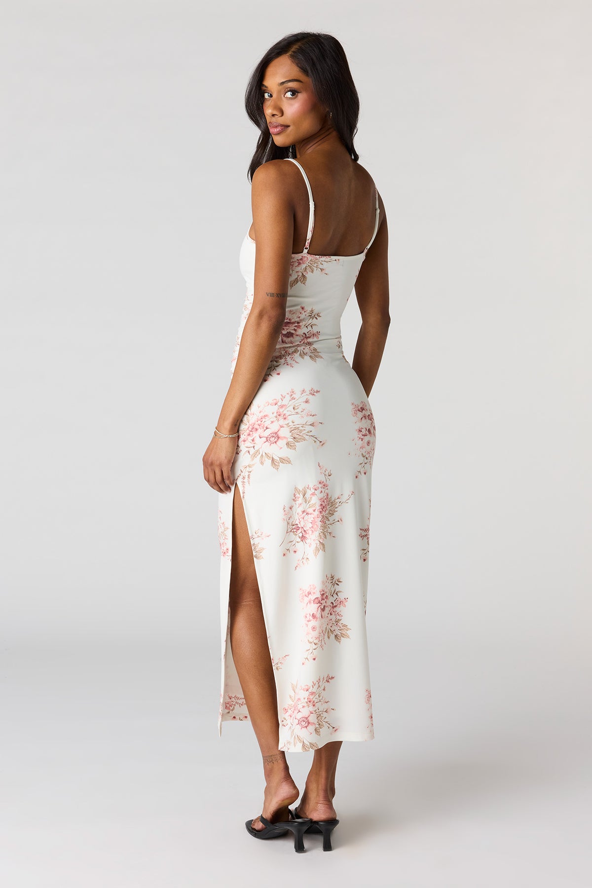 Alt View 2. Ruched Bodycon Midi Dress - Ivory