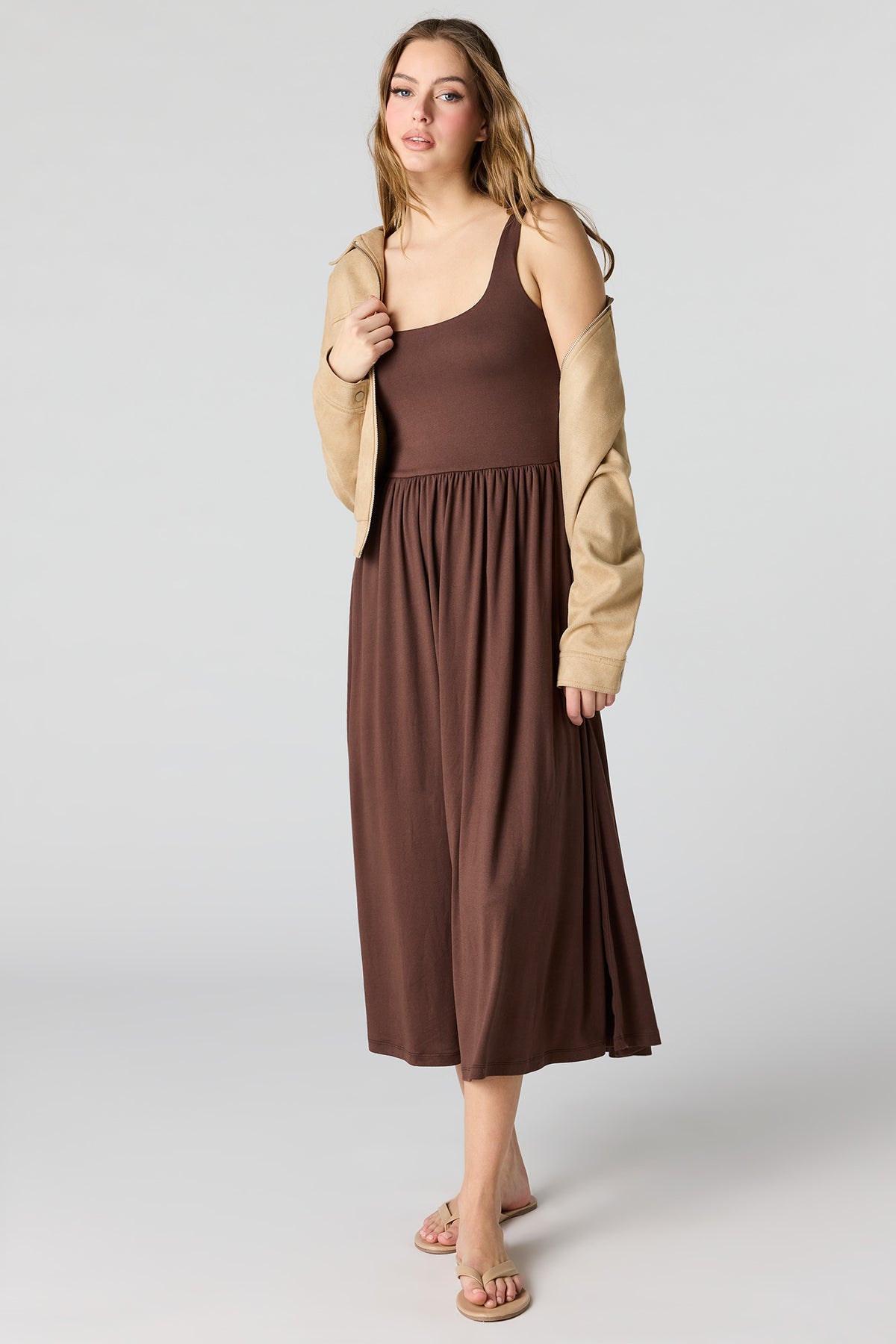 Robe-débardeur midi