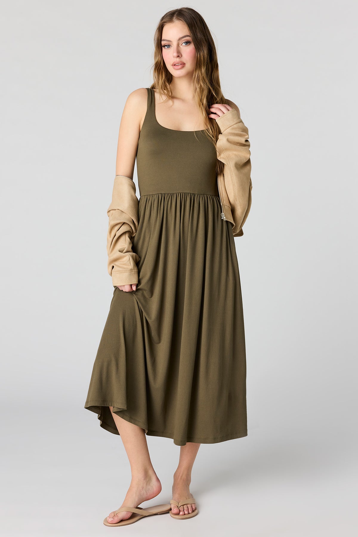 Robe-débardeur midi