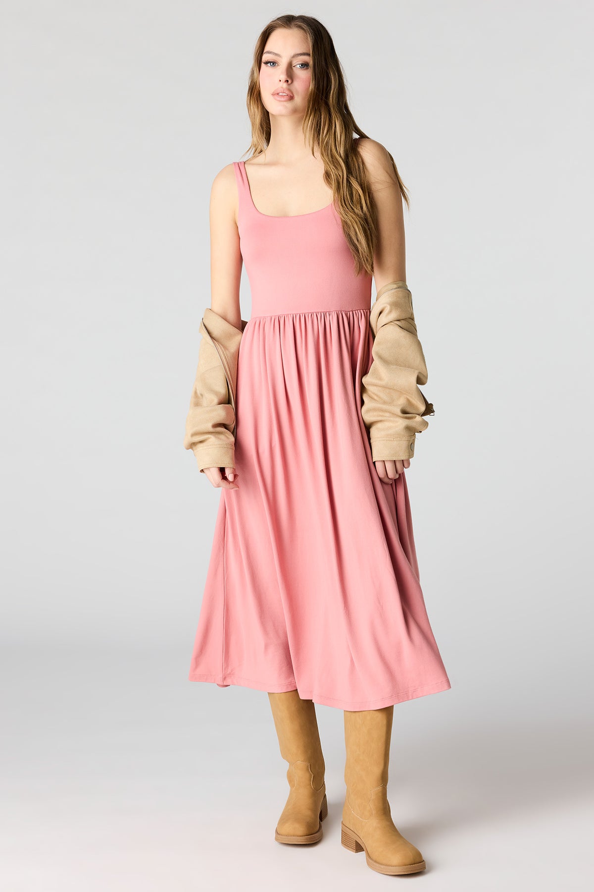 Robe-débardeur midi