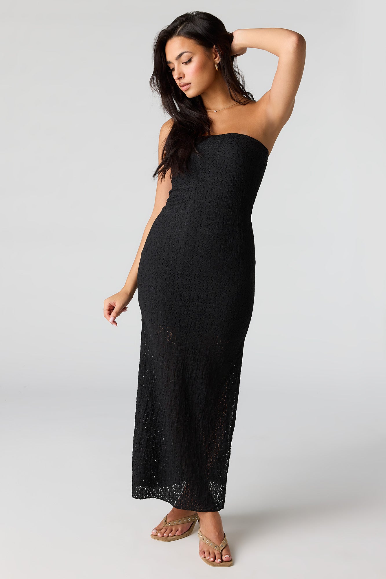 Lace Maxi Tube Dress Urban Planet Lace Maxi Tube Dress Urban Planet