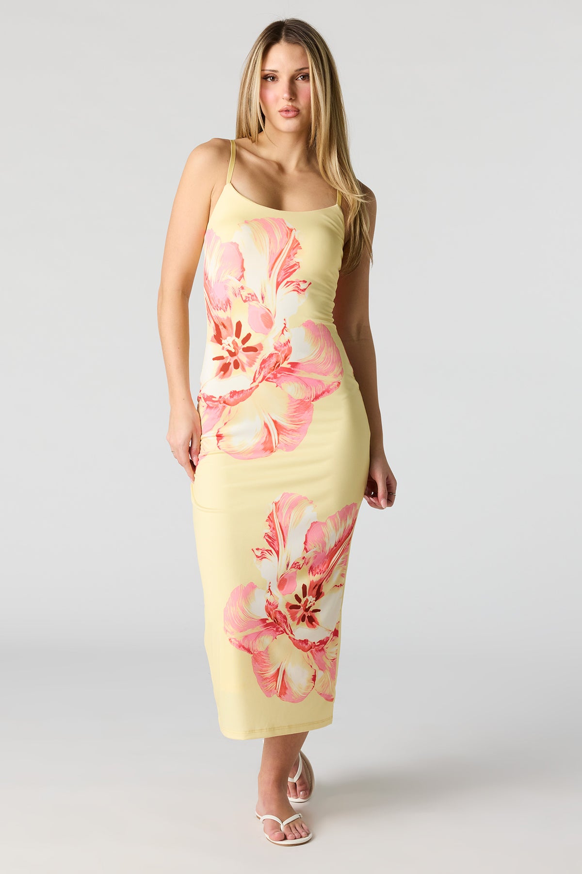 Robe midi moulante sans soutien-gorge intégré
