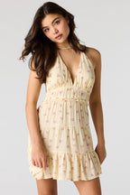 Minirobe bain-de-soleil de style nuisette volantée imprimée