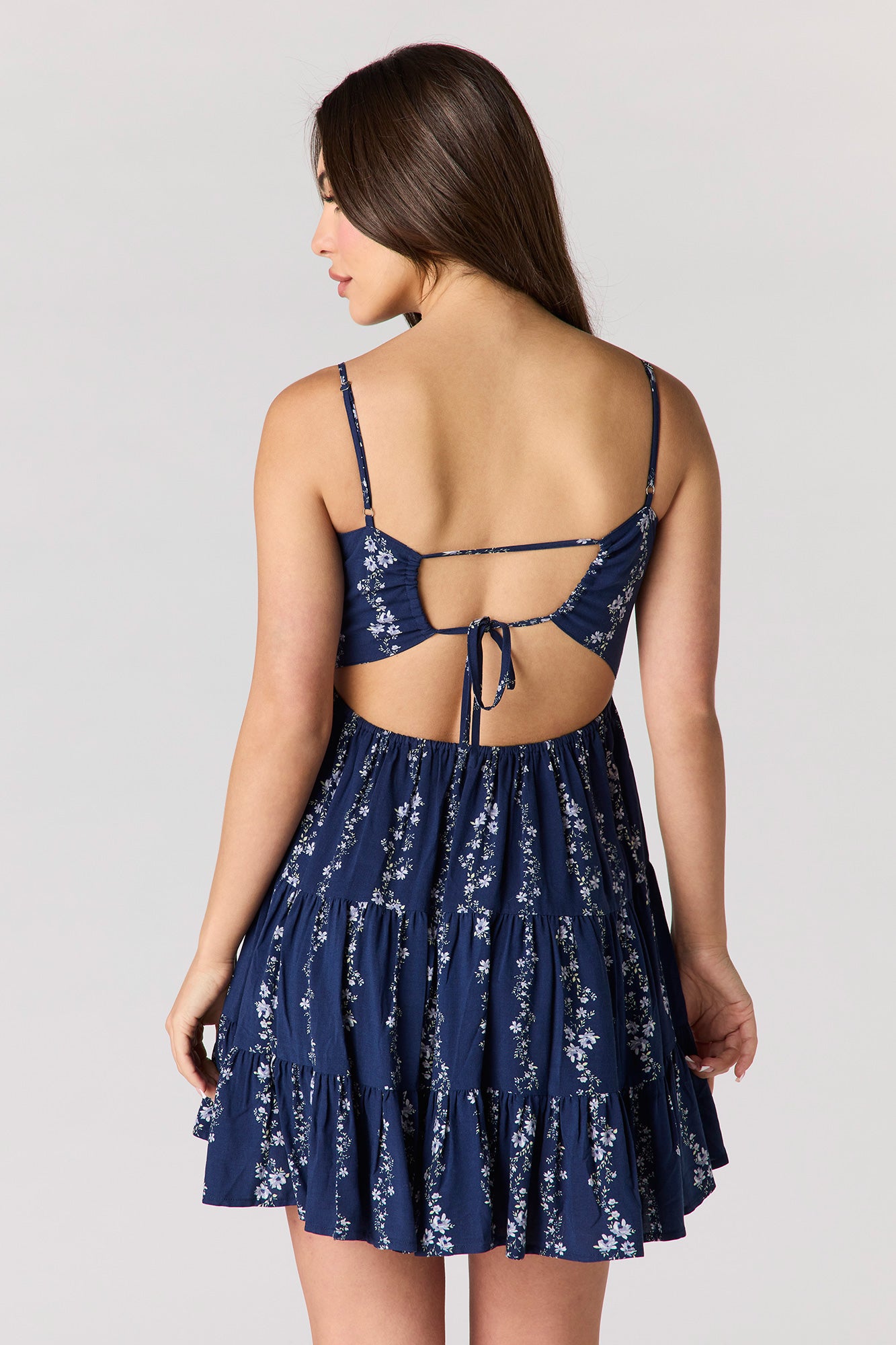 Braless Tie Back Tiered Mini Dress – Urban Planet
