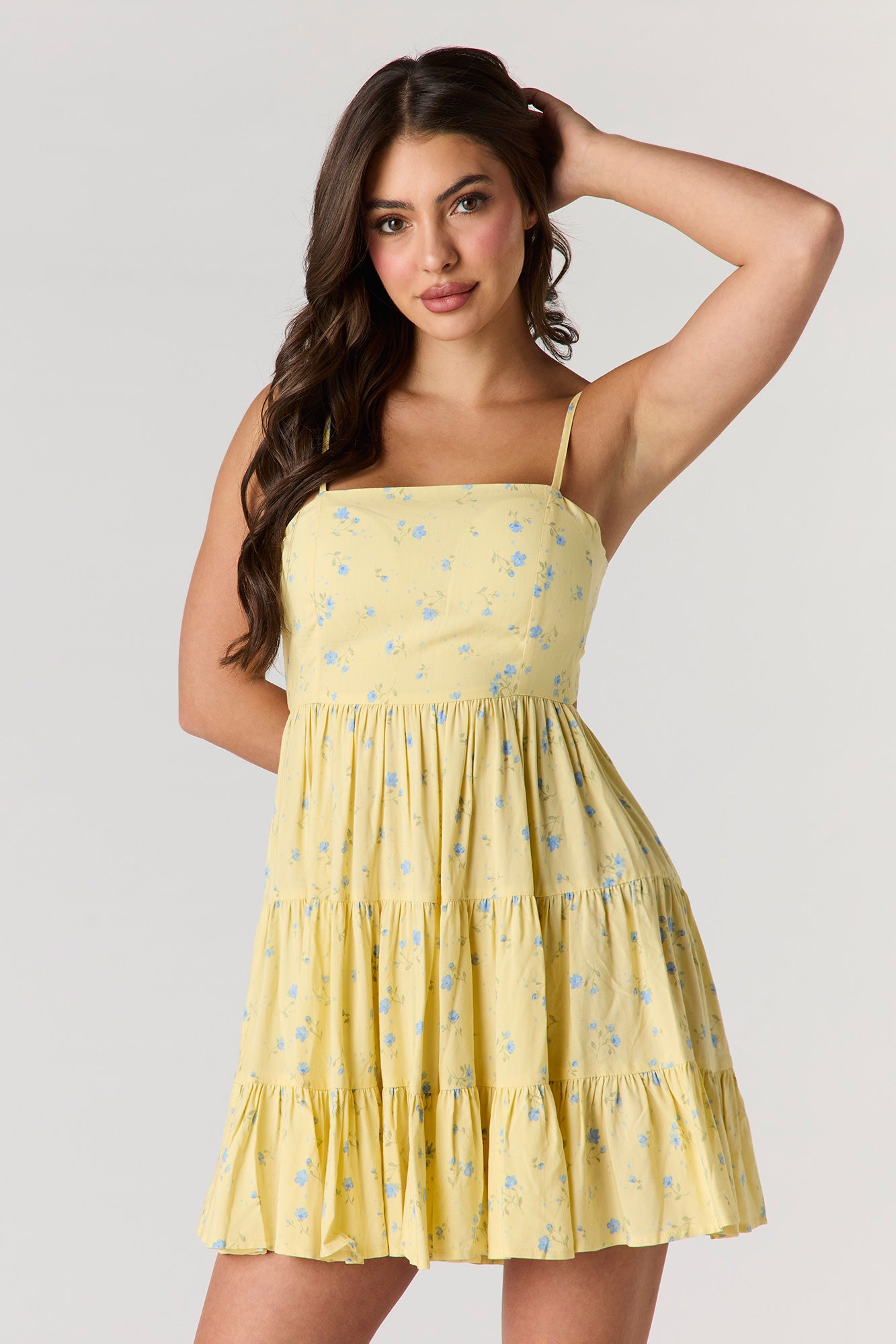 Braless Tie Back Tiered Mini Dress – Urban Planet