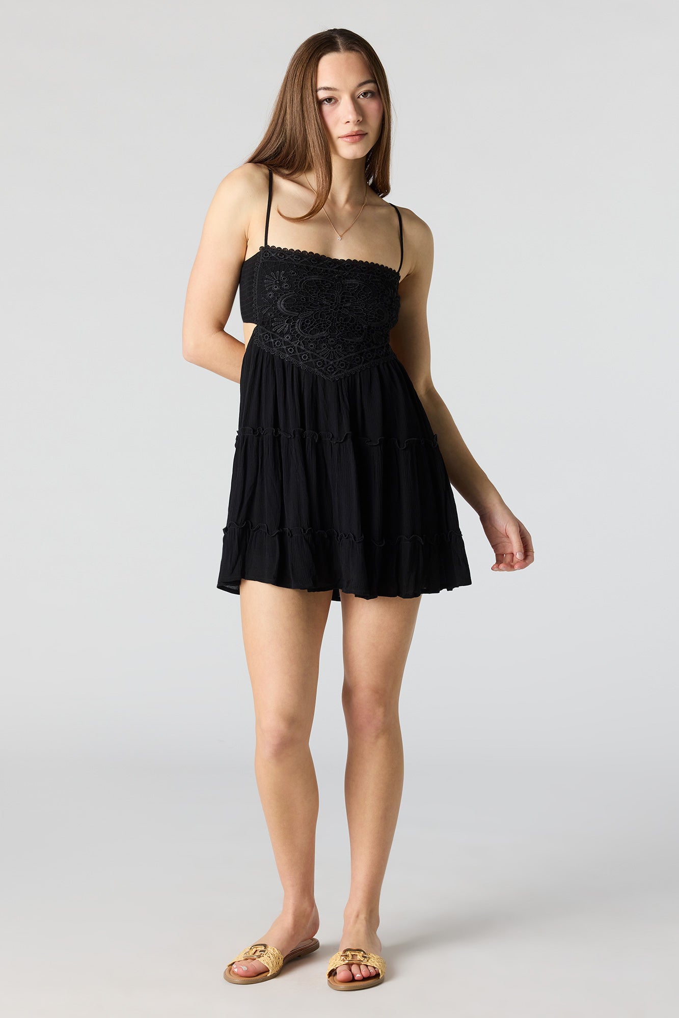 Lace Tiered Mini Dress – Urban Planet