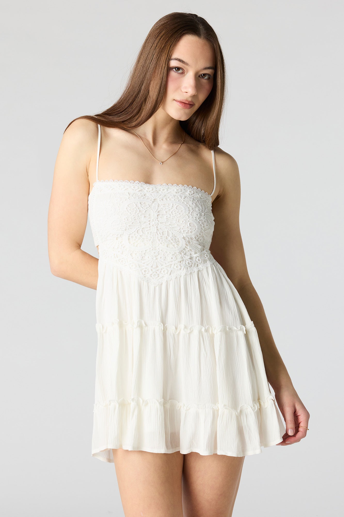 Lace Tiered Mini Dress – Urban Planet